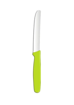 Couteau universel dentelé, vert | HENDI 841631