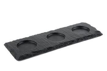 Plateau de présentation en ardoise pour plats MORRA 28x10x0,9 cm | APS 987