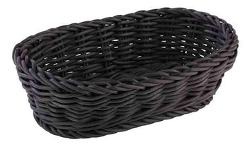 Panier en polypropylène PROFI LINE, ovale, noir, 19x12x6 cm | APS 50626