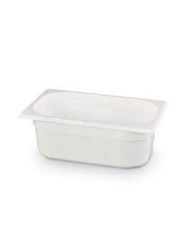 Récipient GN 1/4 prof. 6,5 cm en polycarbonate blanc | HENDI 862681