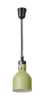 Lampe suspendue pour le maintien au chaud des plats, cylindrique, vert, 230V/250W | HENDI 273791
