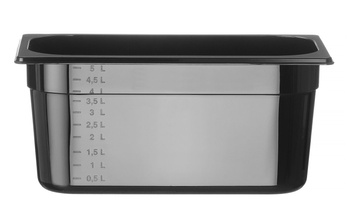 Récipient GN 1/3 prof. 15 cm en polycarbonate noir | HENDI 862513