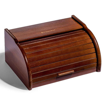 Boîte à pain en bois noyer, rectangulaire, 38x29x18 cm | FORGAST FG12639