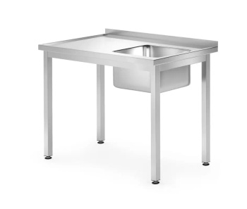 Table avec évier 1 bac, 100x70x85 cm | HENDI 812884