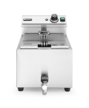 Friteuse électrique avec robinet de vidange, 8 l, zone froide | HENDI 209202