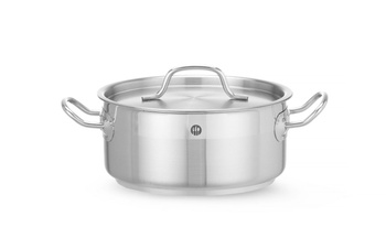 Casserole basse en acier inoxydable - 2,8 L Profi Line | HENDI 830208