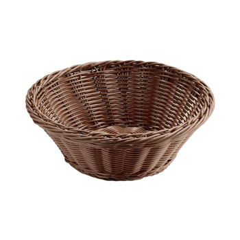 Panier en polypropylène ECONOMIC, rond, marron, 25.5x8.5 cm | APS 40192