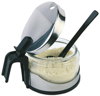 Distributeur de parmesan EASY, couleur acier, 10x7.5 cm | APS 40453