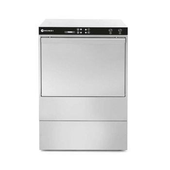 Lave-vaisselle gastronomique pour vaisselle avec doseur de détergent, panier 50x50, 6,6 kW, 400 V | HENDI 233030