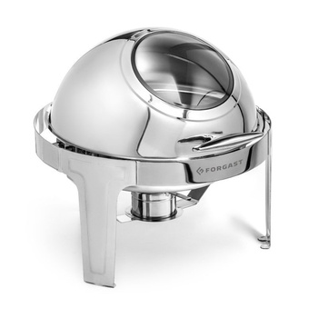 Réchaud de table rond avec hublot 6 L pour combustible | FORGAST FG03110V1