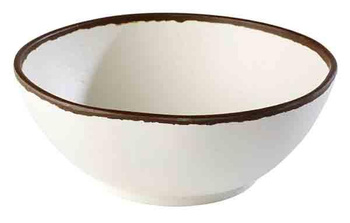 Bol CROCKER, mélamine, blanc et brun, 21x8 cm, 1,45 l | APS 84577