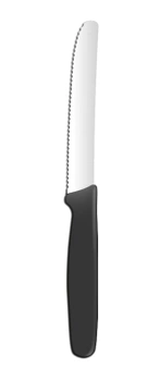Couteau universel dentelé, noir | HENDI 841617