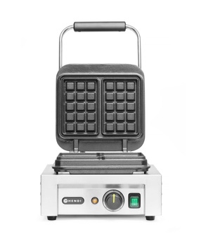 Gaufrier électrique grand quadrillage, 2 gaufres, 2,2 kW, 230 V, rectangulaire | HENDI 212127