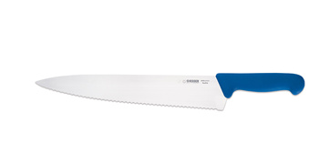 Couteau de chef à bord ondulé - 31 cm, bleu | GIESSER MESSER 8455 w 31 b
