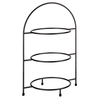 Présentoir de service pour 2 assiettes INDUSTRIAL, acier inoxydable, 29x19,5x43 cm | APS 33209