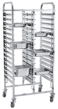 Chariot double pour le transport de conteneurs | HENDI 810576