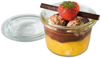 Lot de petits bocaux avec couvercles, 12 pièces, 6x6x5,5 cm, 80 ml | APS 82310