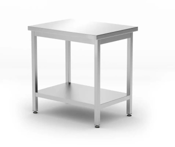 Table de travail centrale avec tablette, 80x60x85 cm | HENDI 817100