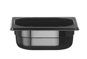 Récipient GN 1/6 prof. 6,5 cm en polycarbonate noir | HENDI 862735