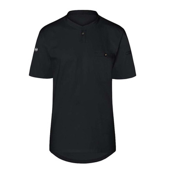 Chemise de cuisine Performance à manches courtes noire | KARLOWSKY TM 5-1