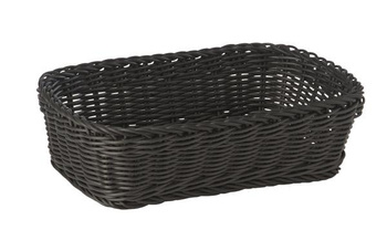 Panier à pain en polypropylène, rectangulaire, noir, 31x21x9 cm | APS 50707