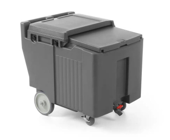 Conteneur isotherme pour le transport de glace, 110 l, polyéthylène, 58,5x80x74,5 cm | HENDI 877883