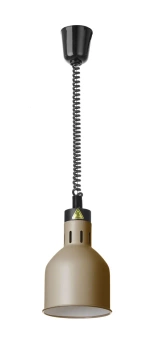 Lampe chauffante pour plats suspendue, cylindrique, beige, 230V/250W | HENDI 273784