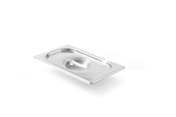 Couvercle en acier pour GN 1/4 KITCHEN LINE avec encoche pour louche | HENDI 806951