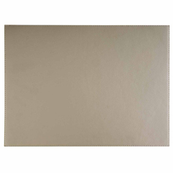 Set de table VELLURA, lot de 6 pièces, cuir écologique, couleur gris, 45x32.5x0.1 cm | APS 60044