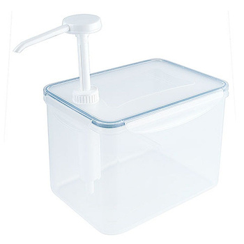 Distributeur de sauces avec pompe, 3,9 l, transparent | CONTACTO 1324/390