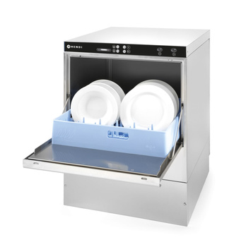 Lave-vaisselle professionnel pour vaisselle avec doseur de détergent, panier 50x50 cm, 3,6 kW, 230 V | HENDI 230237