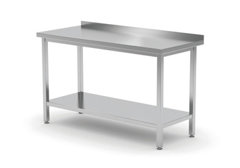 Table de travail adossée avec étagère | HENDI 811467