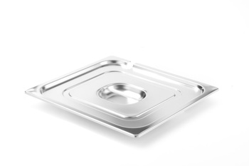 Couvercle en acier pour GN 2/3 PROFI LINE avec découpe pour louche | HENDI 805114