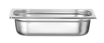 Bac GN 1/4 prof. 6,5 cm en acier inoxydable BUDGET LINE | HENDI 800522
