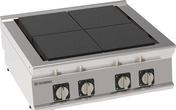 Cuisinière professionnelle électrique 4-foyers sur pied | TECNOINOX 716100