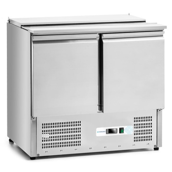 Table réfrigérée 2-portes pour salades 257 l, avec couvercle inox | FORGAST FG07422