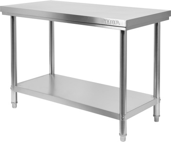 Table de travail centrale pliante avec étagère 100x70x85 cm | YATO YG-09010