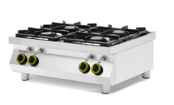 Cuisinière à gaz de table à 4 brûleurs, 19 kW, gaz naturel | HENDI 227381