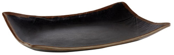 Plateau MARONE, en mélamine, noir - brun, 32,5x23,5x4,5 cm | APS 84119