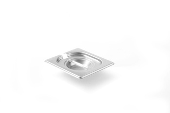 Couvercle en acier pour GN 1/6 KITCHEN LINE avec découpe pour louche | HENDI 806968