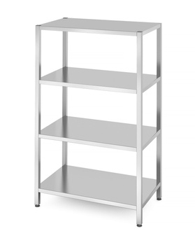 Étagère de stockage en acier inoxydable à visser 4 étagères 100x60 cm | HENDI 812556