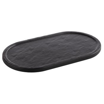 Plateau SLATE en mélamine noir, 28x15,5x1 cm | APS 85099