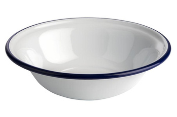 Bol ENAMELWARE, émaillé, blanc avec finition bleue, 16,5x4,5 cm, 450 ml | APS 40637