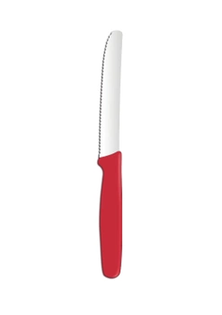 Couteau universel dentelé, rouge | HENDI 841624
