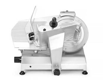Trancheuse pour charcuterie, viandes et fromages, diamètre de la lame 35 cm, épaisseur de coupe 0-16 mm | HENDI 210932