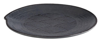Assiette plate DARK WAVE en mélamine, noire, 22 cm | APS 84908