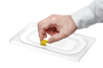 Clips HACCP pour bacs GN en polypropylène, jaunes, 12 pcs | HENDI 880685