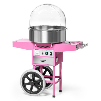 Machine à barbe à papa avec couvercle et chariot | FORGAST FG09304