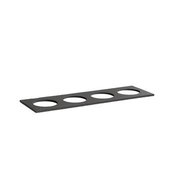 Plaque en ardoise avec découpe, Valo pour GN 2/4, 53x16,2x1 cm, noire | APS 14077