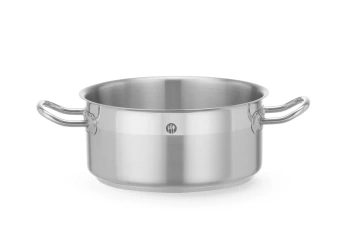 Casserole basse en acier inoxydable Profi Line, 2,8 l, diamètre 20 cm, hauteur 9 cm | HENDI 830147